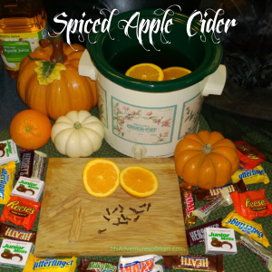 Warm Spiced Apple Cider - One of our favorite fall treats! Great for parties and always enjoyed by trick or treaters (and parents) on cold Halloween nights!